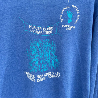 Mercer Island Marathon L/S T-Shirt Blue