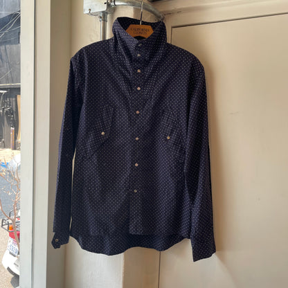 Dot Snap Button Shirt Navy