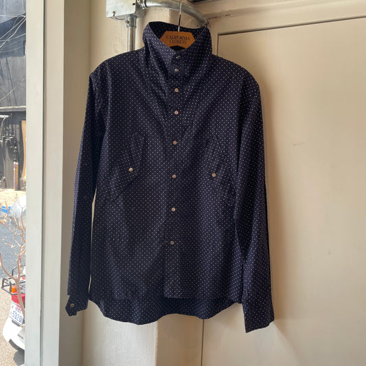 Dot Snap Button Shirt Navy