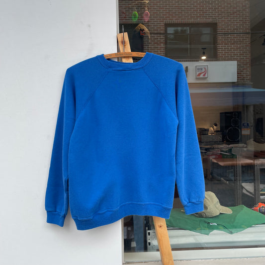Blank Raglan Sweatshirt Blue