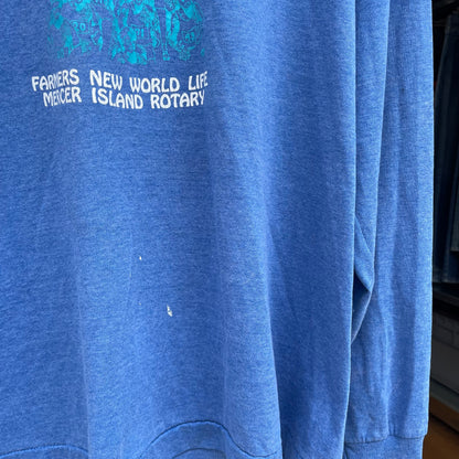Mercer Island Marathon L/S T-Shirt Blue