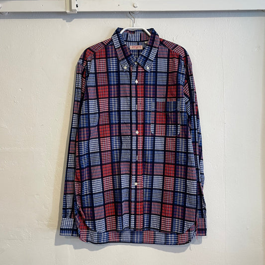 Plaid Button-Down Red Blue White Ivy League Shirt