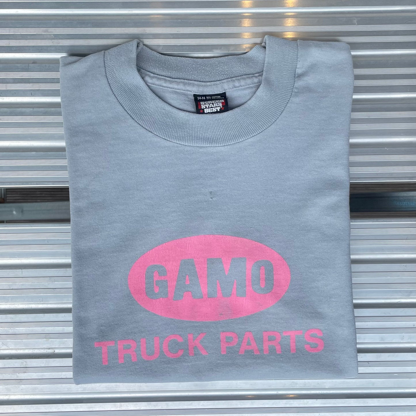 GAMO TRUCK PARTS T-Shit Gray Single Stitch