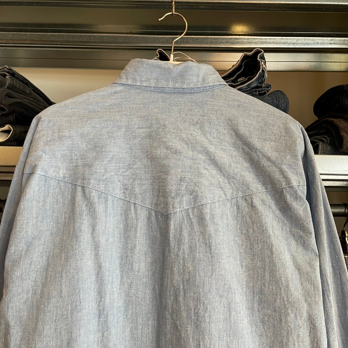 Chambray Western Shirt Blue