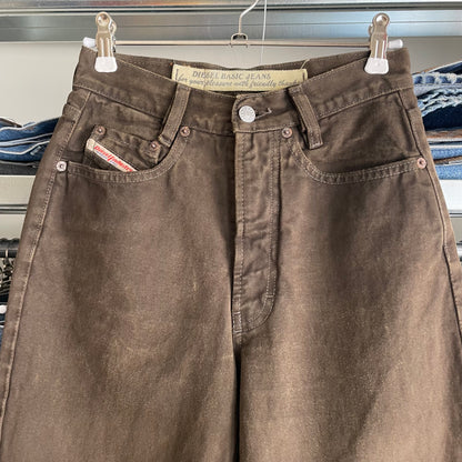 Brown Twill Pants Relaxed Fit