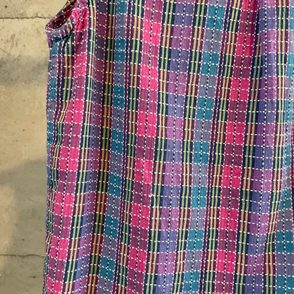 Check Sleeveless Shirt Pink