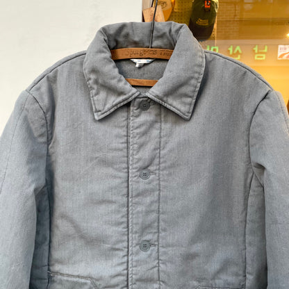 Bleached Quilting Euro Work Jacket Light Grey