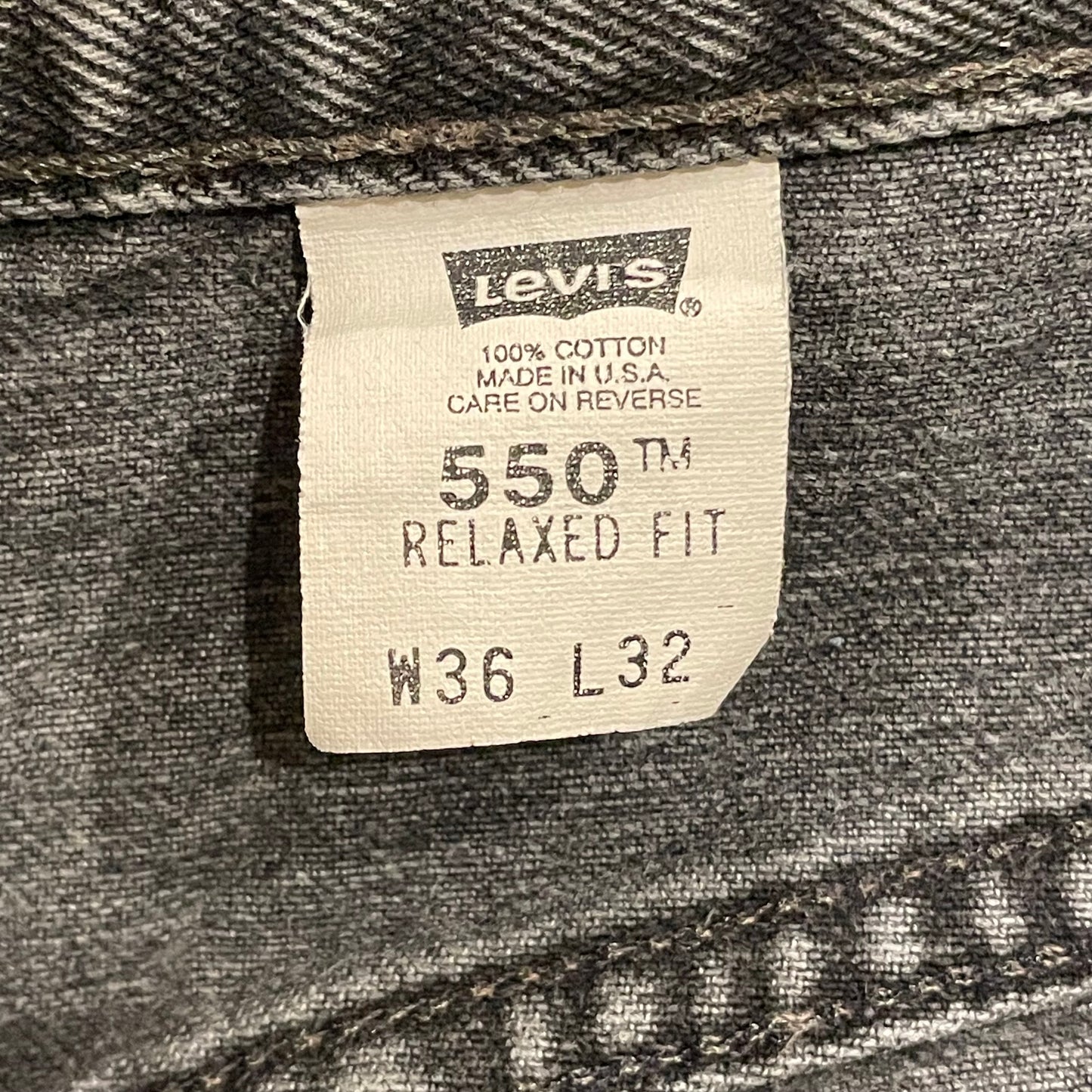 550 Jeans Red Tab Relaxed Fit Black