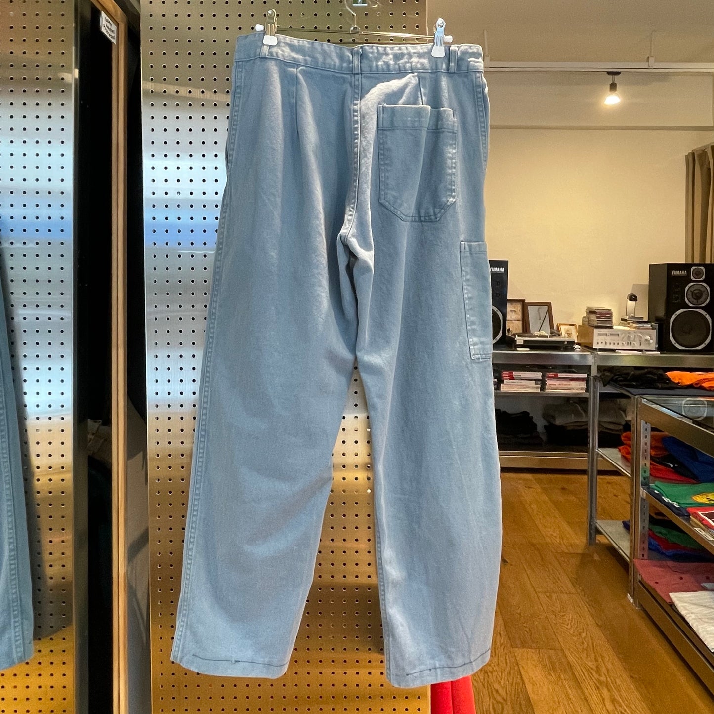 Bleached French Work Pants Blue