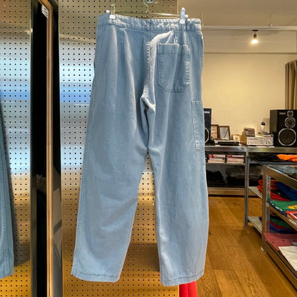 Bleached French Work Pants Blue