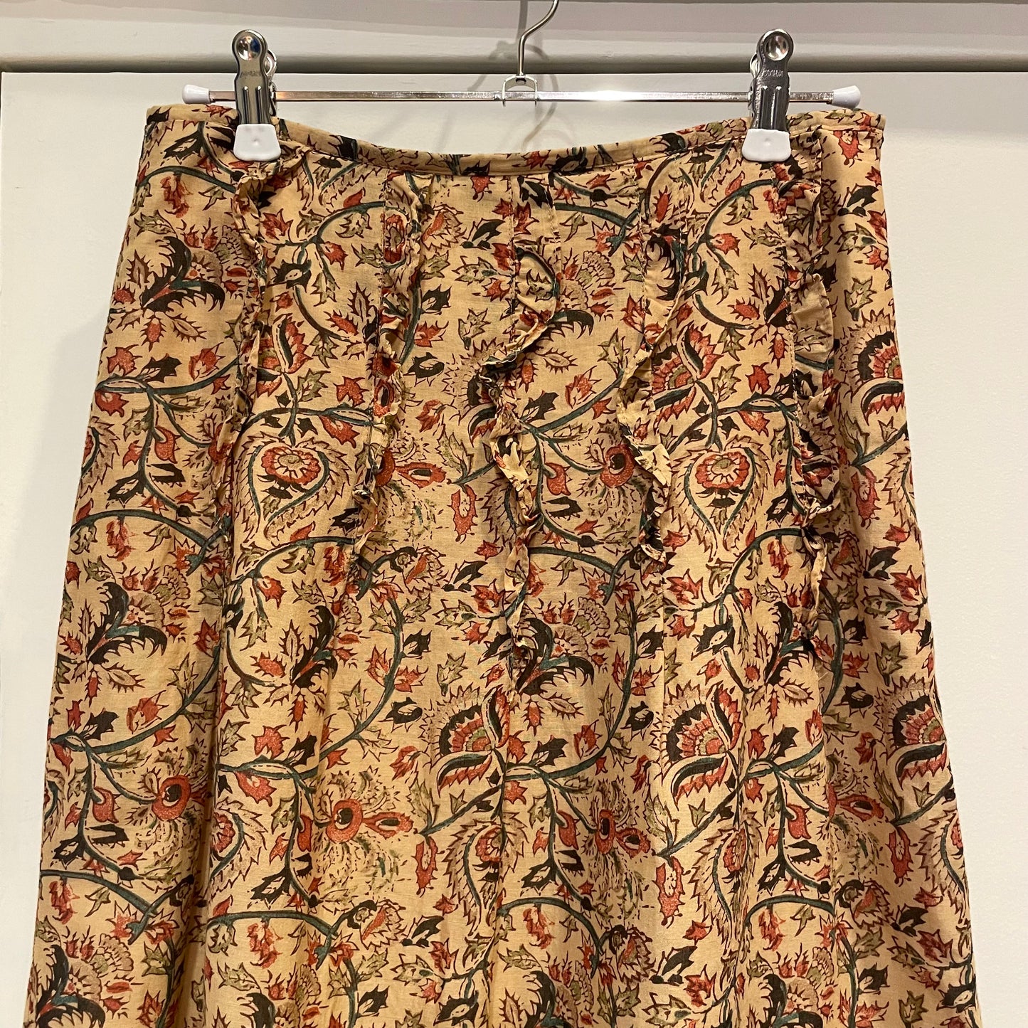 Ethnic Midi Skirt Brown