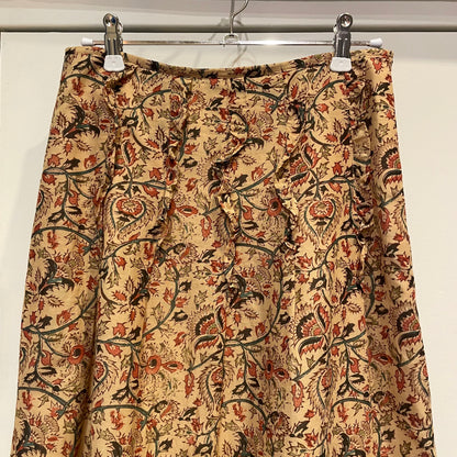 Ethnic Midi Skirt Brown