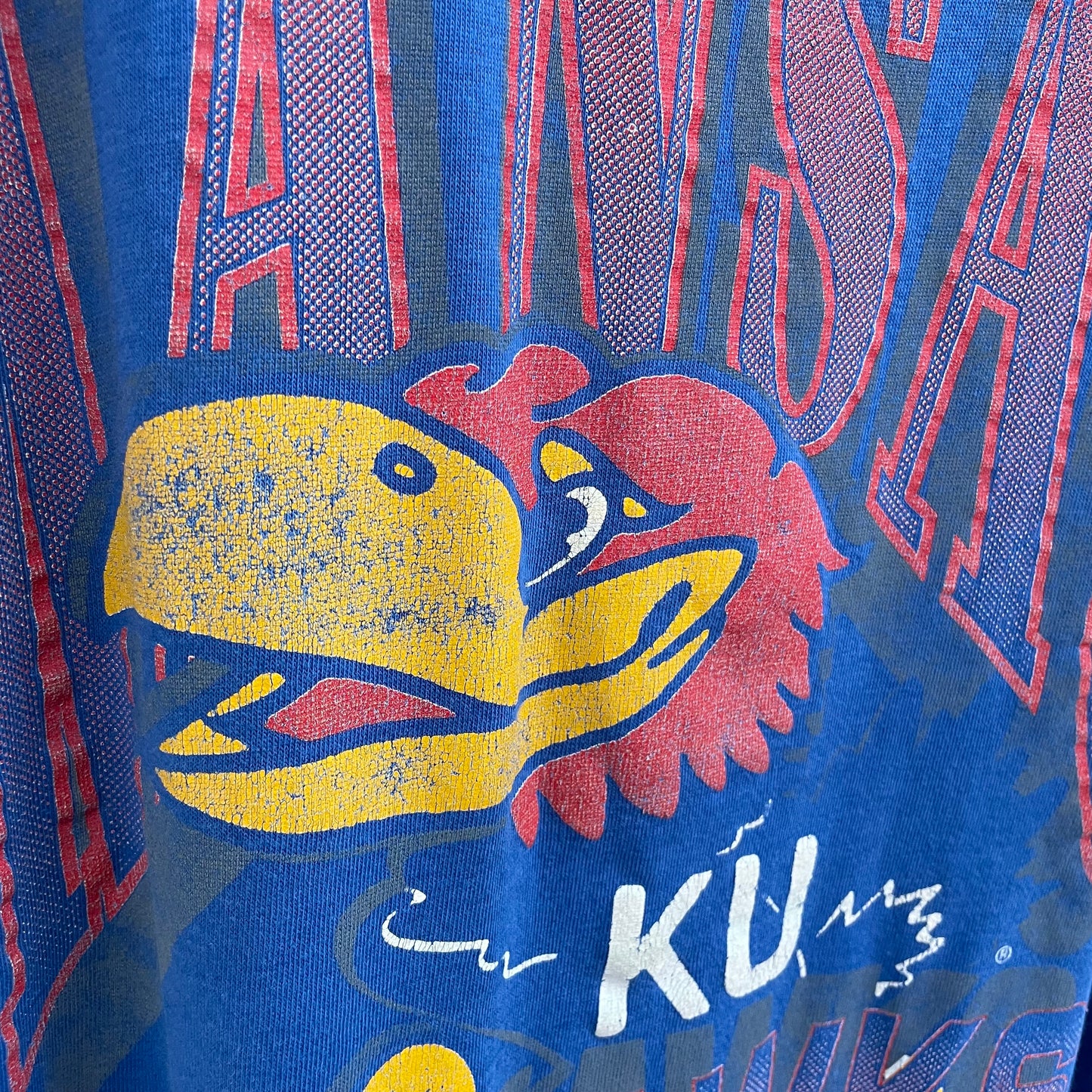 University of Kansas Jayhawks KU Mascot Faded Tank Top