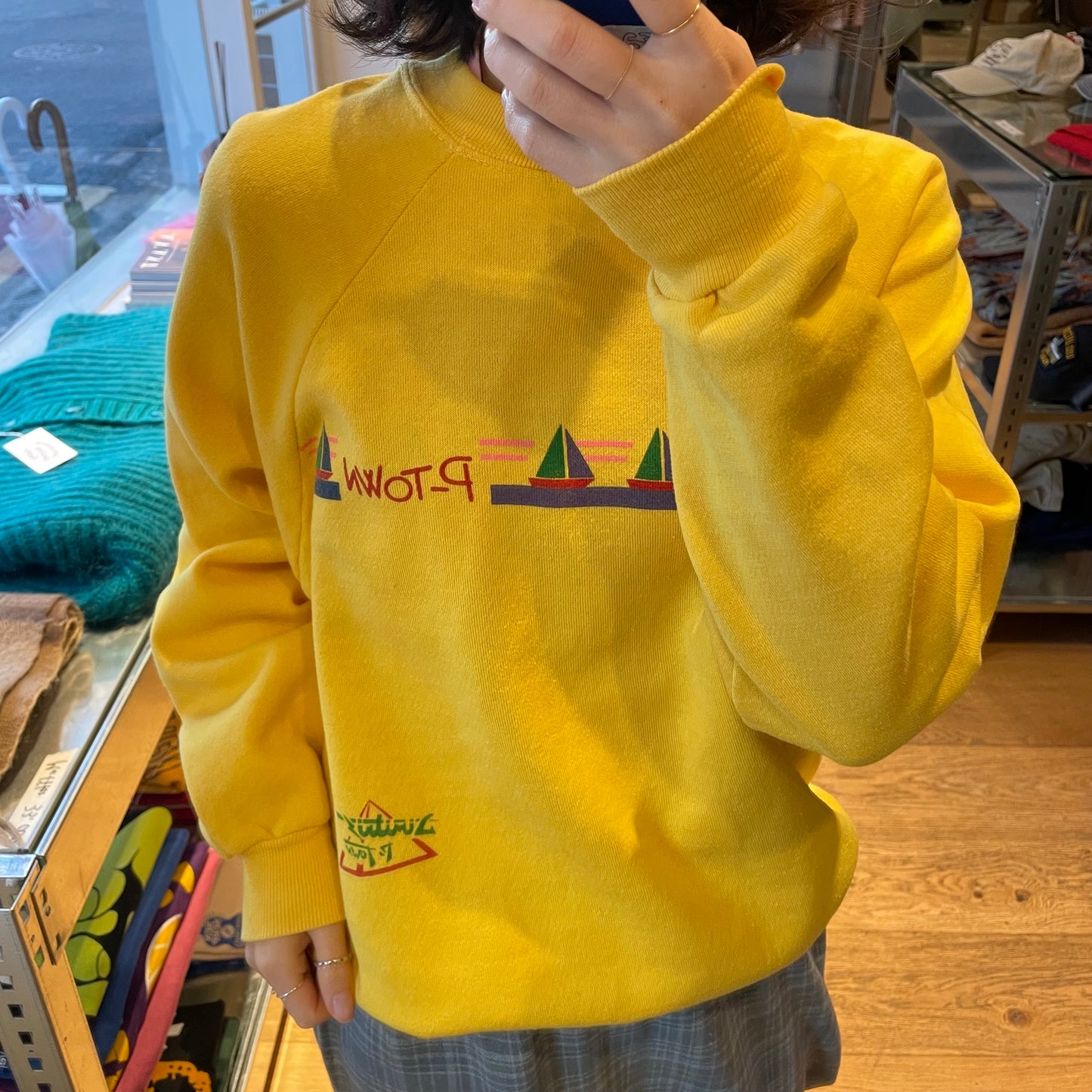 P-TOWN Printed Sweatshirt Yellow