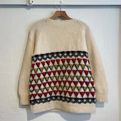 Raglan Pattern Knit Sweater Ivory