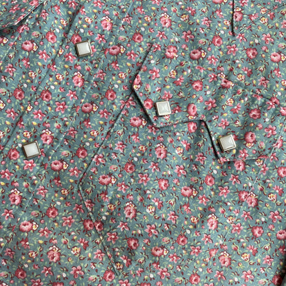 Floral Werstern Shirt Blue