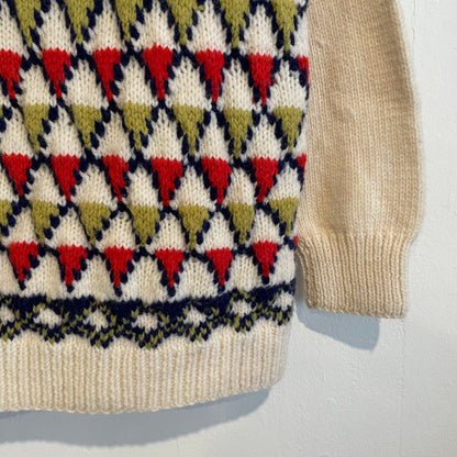 Raglan Pattern Knit Sweater Ivory