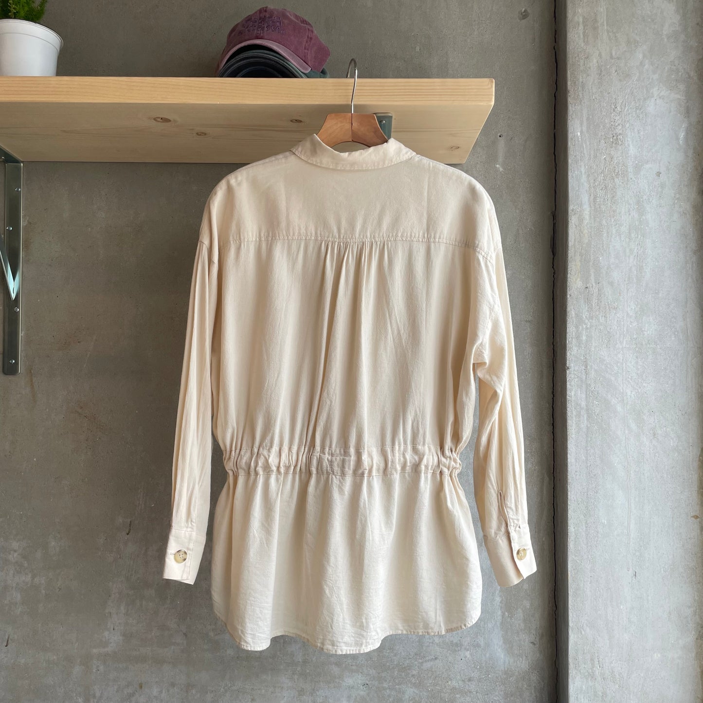 Drawstring Shirt Ivory