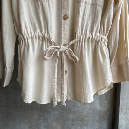 Drawstring Shirt Ivory