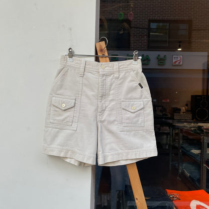Corduroy Cargo Shorts Ivory