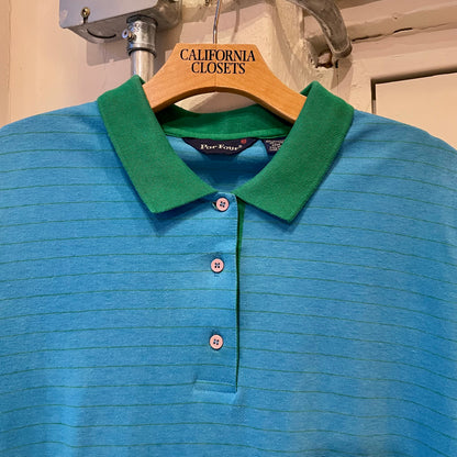 Stripe Polo Shirt Blue