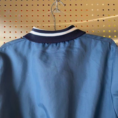 Snap Varsity Jacket Navy Nylon