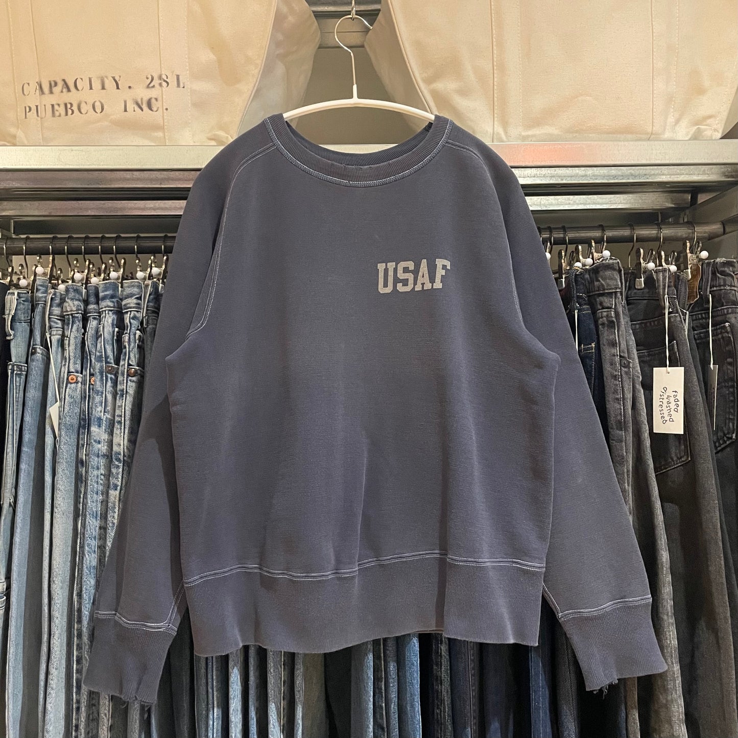 USAF Raglan Sweatshirt Faded Navy