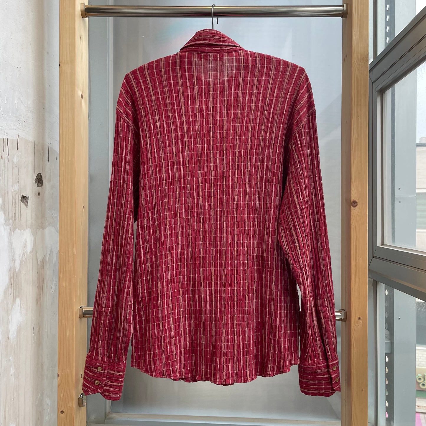 Checked Long Sleeve Shirt Red