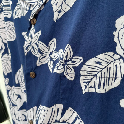 Floral Aloha Shirt Navy