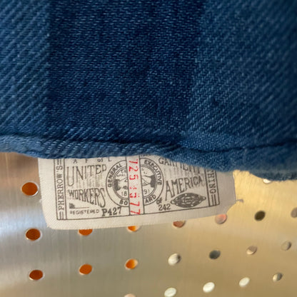 Faded Buffalo Check Western Flannel Blue