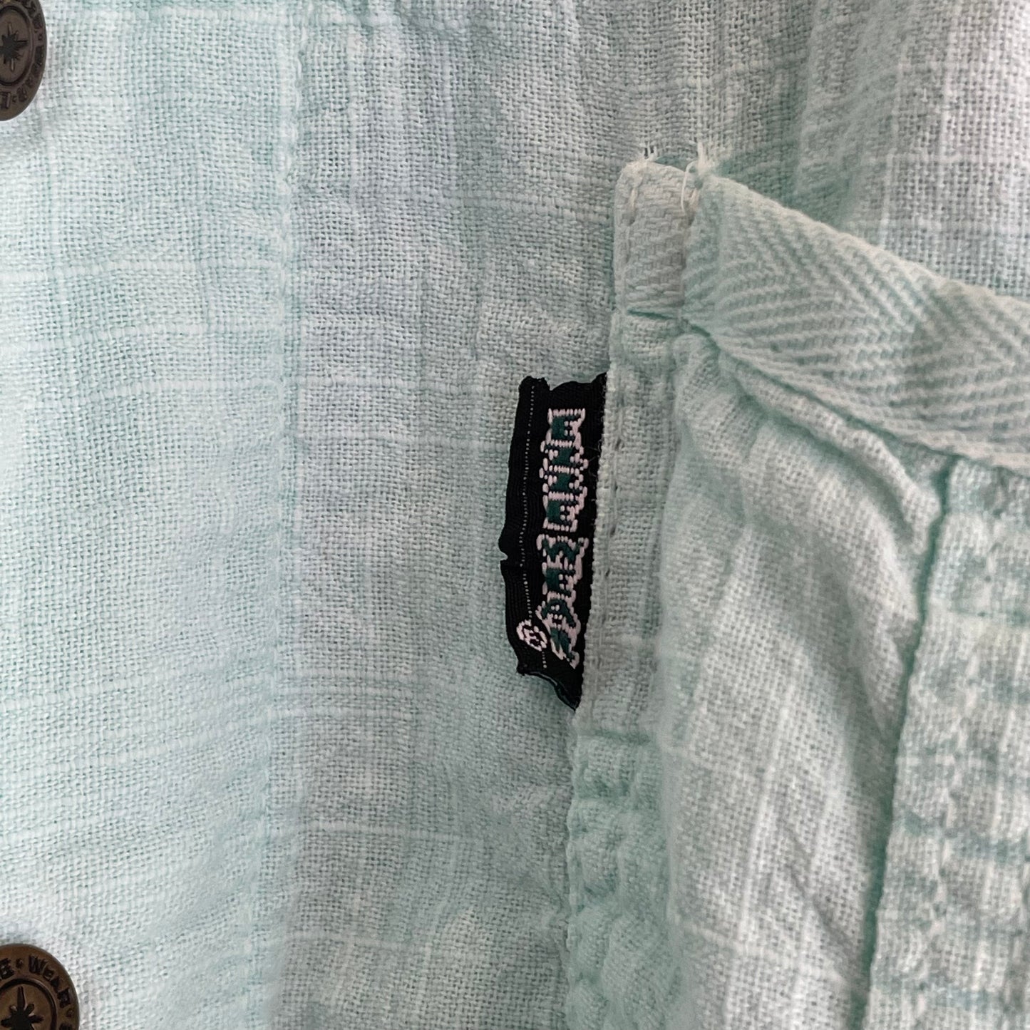 Californian Short Sleeve Shirt Mint Cotton