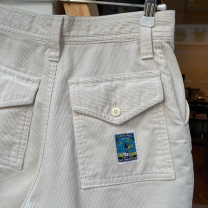 Corduroy Cargo Shorts Ivory