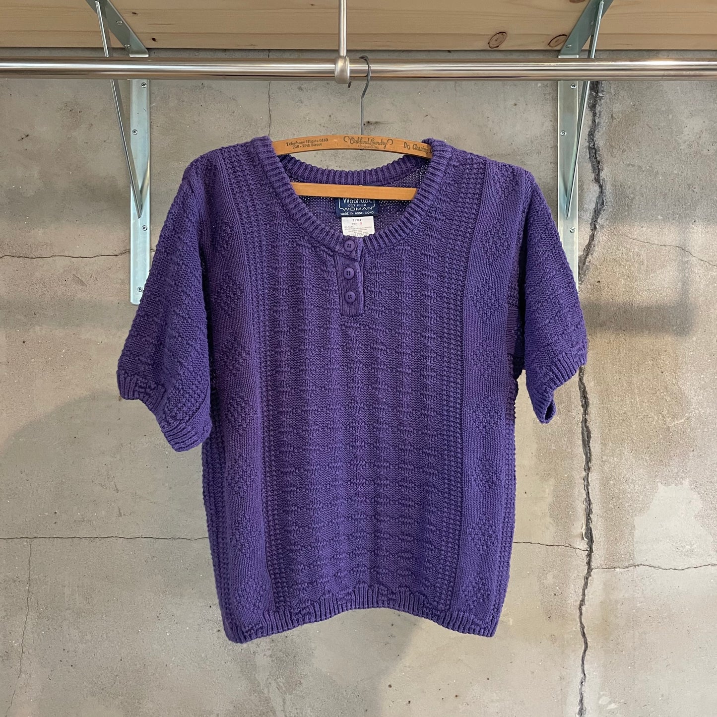 Ramie/Cotton Knit Sweater Purple