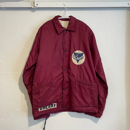 Y-Teen Jacket Sherry Maroon Patched Nylon