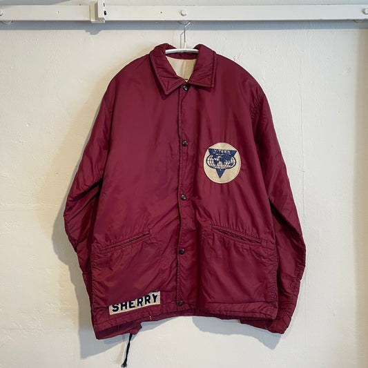 Y-Teen Jacket Sherry Maroon Patched Nylon