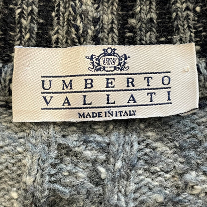 Fair Isle Wool Cardigan Gray