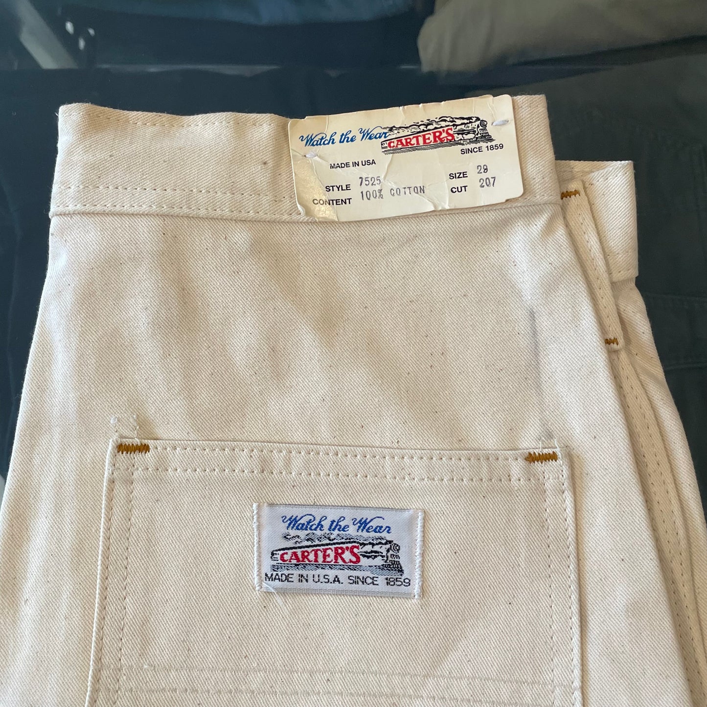 Painter Shorts White Cotton Deadstock