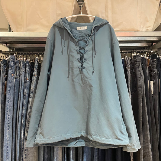 Lace-Up Hooded Anorak Teal
