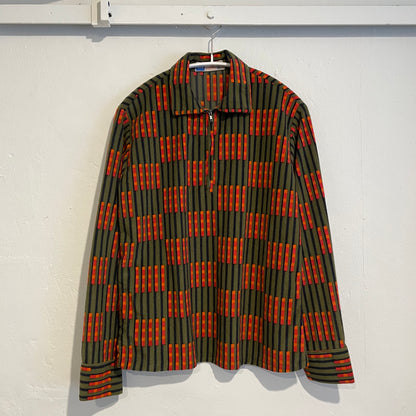 Euro Vintage Dederon Shirt Khaki / Orange