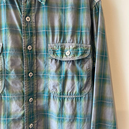 Patch Pocket Check Shirt Blue