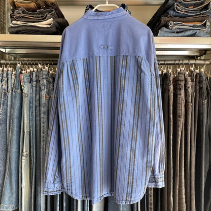 Stripe Shirt Blue Cotton