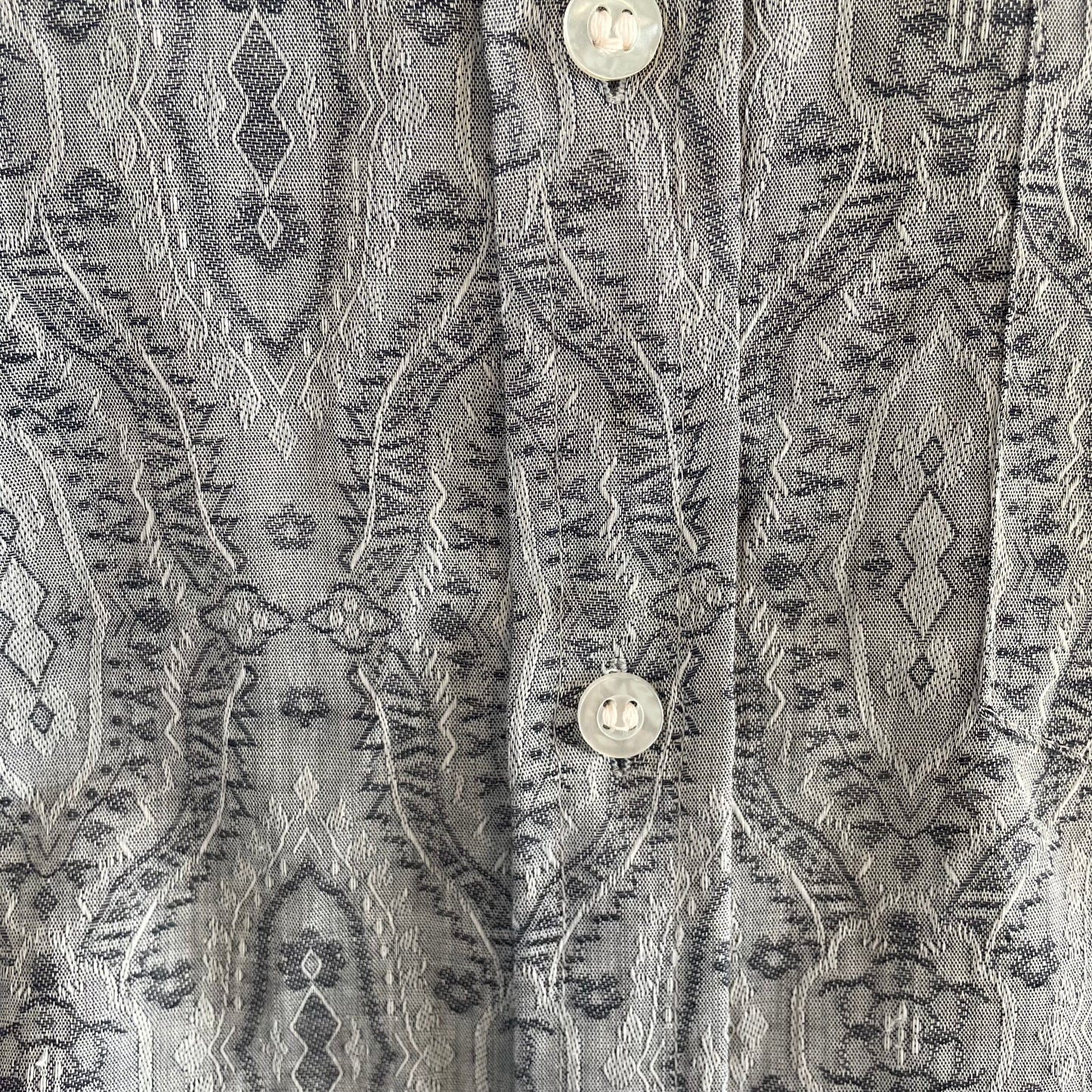 Pattern Short Sleeve Shirt Gray