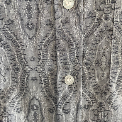 Pattern Short Sleeve Shirt Gray
