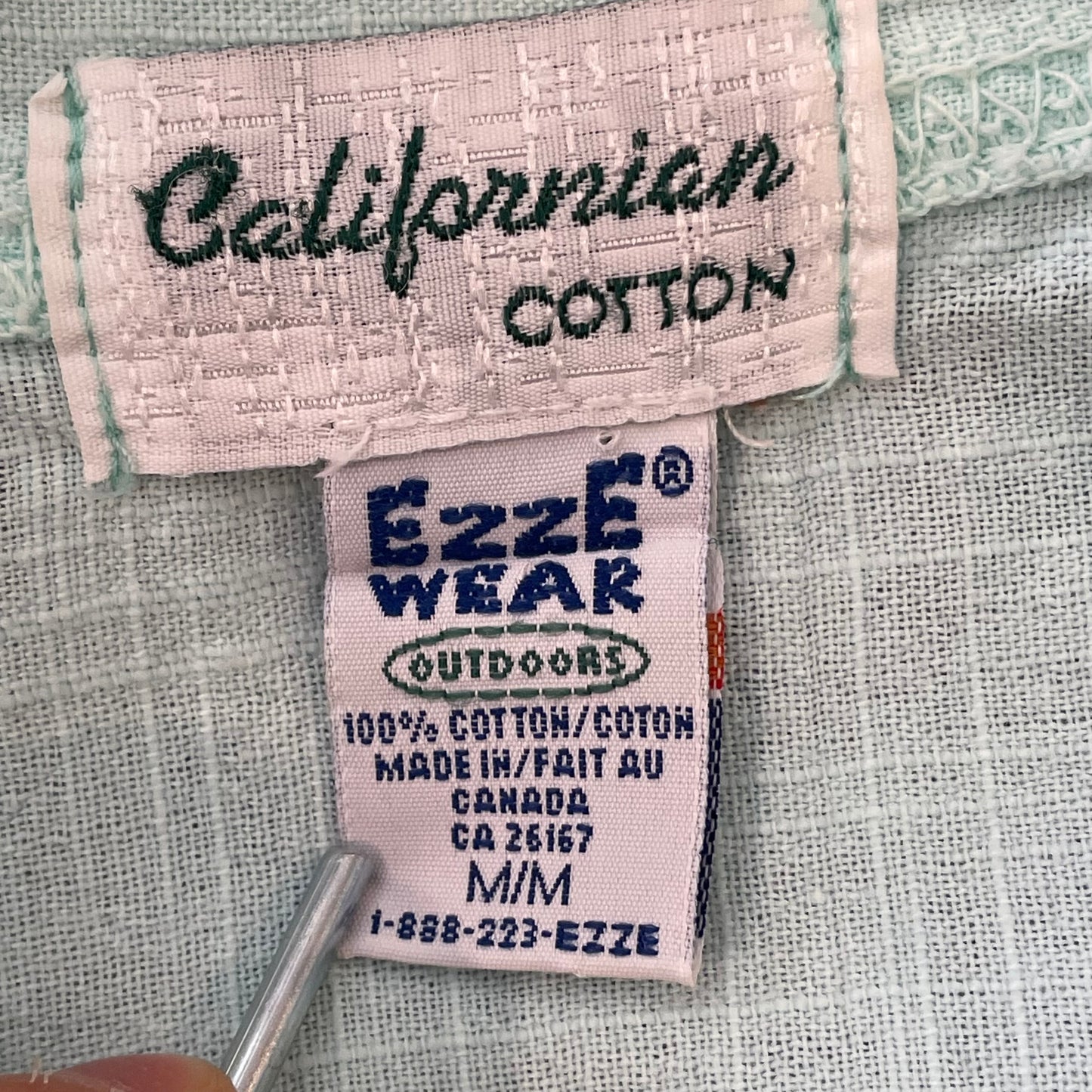 Californian Short Sleeve Shirt Mint Cotton