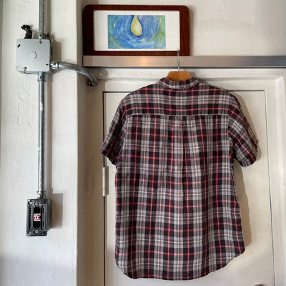 Check Short Sleeve Shirt Brown