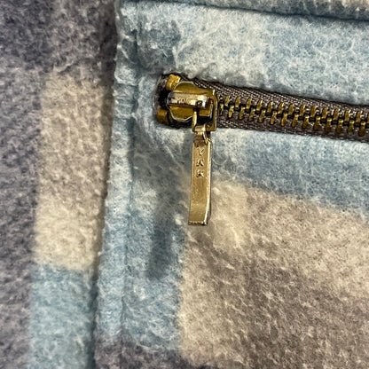 Plaid Fleece Shirt Jacket Blue