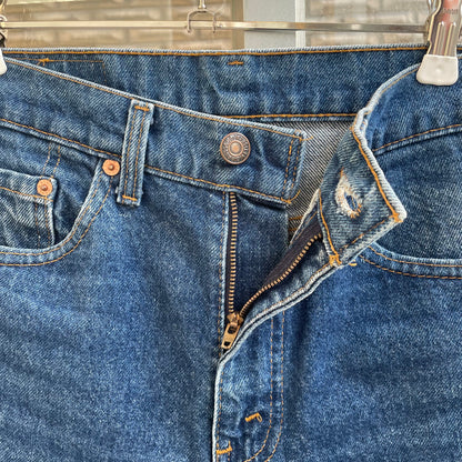 517-0217 Cutoff Denim Shorts Blue