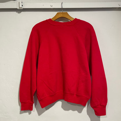 Creslan Acrylic & Cotton 50/50 Raglan Blanc Sweatshirt Red