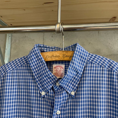 Button-Down Gingham Shirt Blue