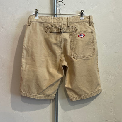Casual Shorts Khaki Cotton Back Cinch